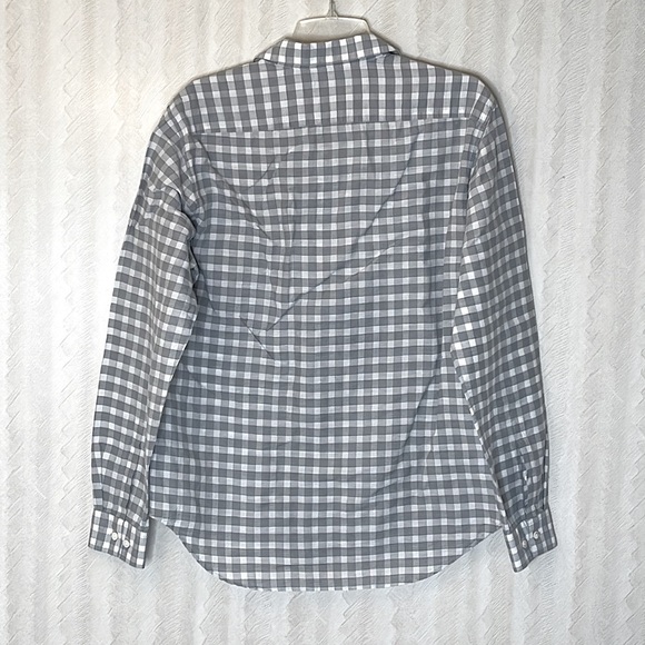 🆕 THEORY Button Up Plad Shirt Size M - Picture 3 of 5